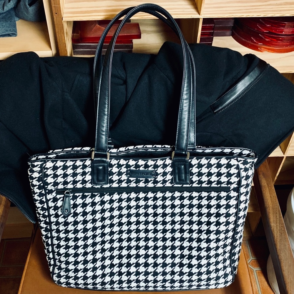 VERA BRADLEY COMMUTER LAPTOP TOTE: HOUNDSTOOTH
